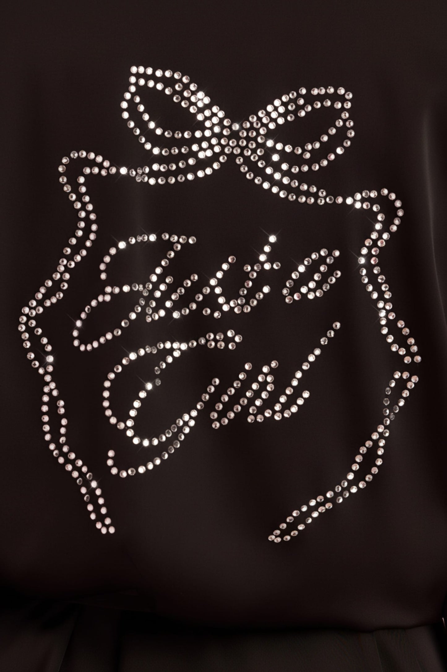 Embellished Loose-Fit Wrap-Over Robe in Black